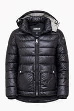 Image of Barbour International Women’s Della Puffer Jacket Black Hooded UK 10 BNWT