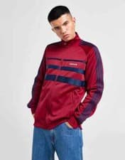 Image of Adidas Originals The First Track Top Burgundy/Navy-ALL SIZES-New-Genuine-RRP £75