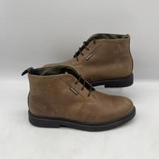 Image of Barbour Meays Chukka Chelsea Mens Boots Brown Leather UK 7 EU 41 New