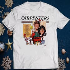 Image of The CARPENTERS CHRISTMAS PORTRAIT T Shirt Full Size S-5XL