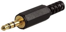 Image of Stereo 3.5mm Jack Plug  Male  Gold Contacts