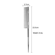Image of New Design Rat Tail Aluminium Styling Comb Professional Barber Heat Resistant Me