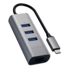 Image of Satechi Hub USB with 3 USB 3.0 and Ethernet 1000Mbps, Grey