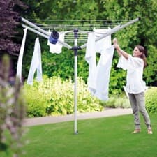 Image of Brabantia Lift-O-Matic 60m Rotary Airer with Ground Spike + Cover dry clothe