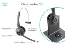 Image of New Cisco CP-HS-WL-561-M-EU 561 Wireless Single Headset Multi Base Station