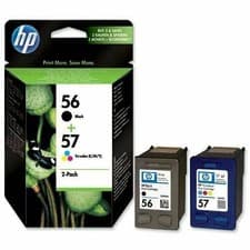 Image of Genuine HP 56 Black + HP 57 Tri-Colour Ink Cartridge Set - No Box (VAT Inc)