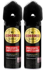 Image of 2 x Simoniz Car Upholstery Fabric Carpet Cleaner Foam Stain Remover Brush 400ml
