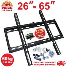 Image of TV WALL BRACKET MOUNT SLIM FOR 26 30 32 40 42 50 65 INCH FLAT 3D LCD LED PLASMA