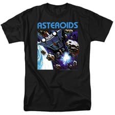 Image of Atari - 2600 Asteroids - Adult Unisex Short Sleeve T-Shirt - Black