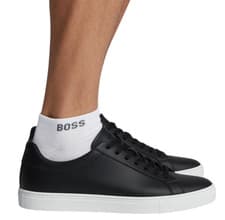 Image of HUGO BOSS | Mens White Sneaker Trainer Gym Training Socks | UK 9-11 EU 43-46