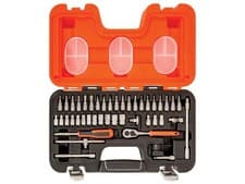 Image of Bahco Metric Socket And Bit Set 46 Piece 1/4in Drive Single Hex Boxed S460