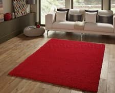 Image of SMALL - EXTRA LARGE SIZE THICK 5cm PILE PLAIN MODERN NON-SHED SOFT SHAGGY RUG