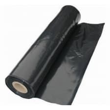Image of DAMP PROOF MEMBRANE BLACK 1200G 300MU 4Mx 25M DPM ROLL VISQUEEN EQUIVALENT