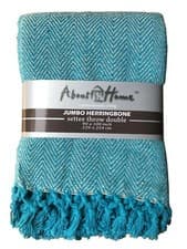 Image of Herringbone Cotton Throws all sizes (Chair, Single, Double, King, Super King)