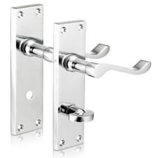 Image of XFORT® Scroll Bathroom Polished Chrome Door Handles 1 Pair
