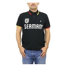 Image of Polo Ralph Lauren Custom Slim Fit Country Polo Shirt w/ Emblem - Germany - Black