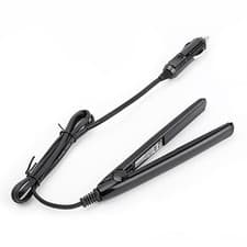 Image of 12V Compact Travel Festival Camping Portable In Car Hair Straighteners - Black