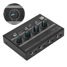 Image of ›AMP‑14II 4 Channel Headphone Amplifier Compact 4 Way Stereo Headphone Amplifier