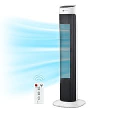 Image of Tower Fan, 32-Inch Oscillating Tower Fan with 3 Cooling Fan Speeds & Timer