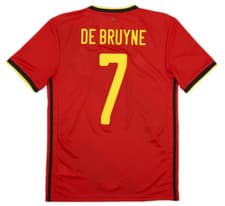 Image of BNWT 2020 2021 BELGIUM HOME ADIDAS FOOTBALL SHIRT DE BRUYNE 7 MEN'S MEDIUM