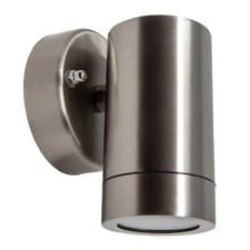 Image of 4W IP44 LED Outdoor Wall Light - Brushed Chrome / Stainless Steel