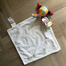 Image of MATALAN Elmer the ELEPHANT Baby Comforter Blanket Blankie Soother bnwt