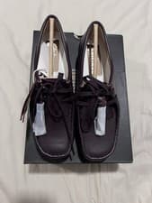Image of Clarks Wallabee Purple Grape Leather Shoes UK 6