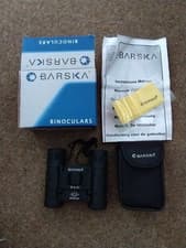 Image of Barska Binoculars Black Small Compact 8x21 Lucid View Case Box