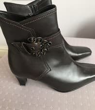 Image of Gabor Womens Brown Leather Ankle Boots Size 4.5 Brand new in box