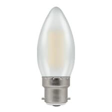 Image of Candle 5 = 40 Watt Pearl B22 / BC LED Dimmable 4000k Cool white Crompton 15562