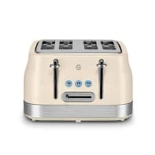 Image of Swan Retro Revive Chantilly Cream 4 Slice Toaster Chrome Accents ST19029C