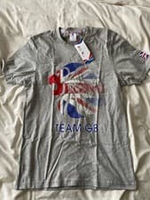 Image of Adidas Team GB Olympics 2012 T-Shirt Mens size small grey Official Rare BNWT