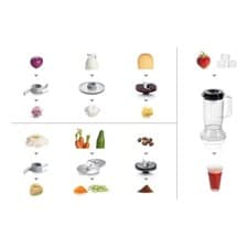 Image of Bosch MCM3501MGB Food Processor with 800w Motor & Attachments in Stainless Steel