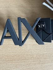 Image of Armani Exchange AX Mens Matt Buckle leather Belt Reversible Adjustable 38 BNWT