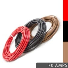 Image of 70 AMP 10mm² 80/0.40 Single Core Stranded Copper Cable 12v 24v Thin Wall Wire