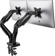 Image of HUANUO Dual Monitor Stand Desk Mount 13–32 Inch VESA 75/100 Gaming Arm