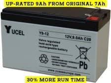 Image of RBC2 RBC17 Replacement Battery RBC 2 17 for APC UPS - YUASA 12v 9Ah 7Ah Battery