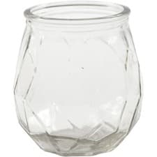 Image of Faceted glass candle holder (6 pack)