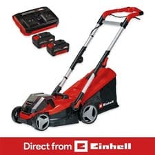 Image of Einhell Cordless Lawnmower 34cm PXC 36V GE-CM 36/34-1 With 2 Batteries + Charger