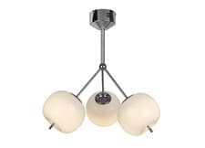 Image of Silver Pendant Lamp 3 Shades Hanging LED 3x6W 3000K