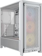Image of CORSAIR 4000D White ATX Case High Airflow, 3 ARGB Fans, Modular Frame, BTF Ready