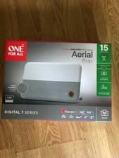Image of One For All Amplified Indoor TV Aerial SV9436 Grey Fabric 4k Ultra HD Compatible