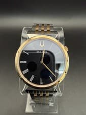 Image of BULOVA 98A234 REGATTA BLACK DIAL TWO TONE STAINLESS STEEL MENS WATCH