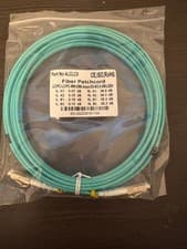 Image of Fibre Patchcord LC/PC LC/PC OM4 MM Aqua LSZH 5m Duplex Network Lead New UK