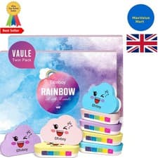 Image of Rainbow Cloud Bath Bomb Gift Set - 8 Individually Wrapped Organic Bath Bombs
