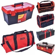Image of TOOL BOX STORAGE BAG CADDY HEAVY DUTY CANVAS BUILDERS CONTRACTORS TOOLS TIDY