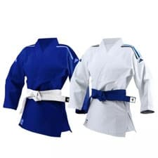 Image of Adidas Club Judo Suit Adult White 350g Judoka Uniform Kids Blue Martial Arts Gi