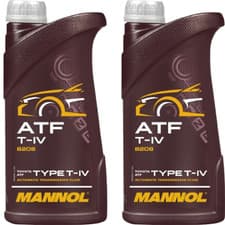 Image of 2x MANNOL ATF T-IV 8208 Synthetic Transmission Fluid Automatic Gearboxes 1 Litre