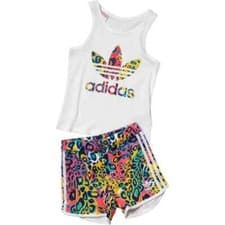 Image of Adidas Orig Infant Girls Trefoil Set - 6-9M - Tank & Shorts - New