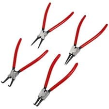 Image of Sealey Circlip Pliers Set Internal External Bent Nose Straight Premier 230mm